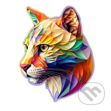Barevná puma, dřevěné - puzzle z kategorie Zvířata