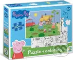 Oboustranné puzzle Prasátko Peppa Na chalupě (60 dílků) - puzzle z kategorie 15 - 60 dílků