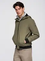 Ombre Men's lightweight jacket with hood and mesh lining