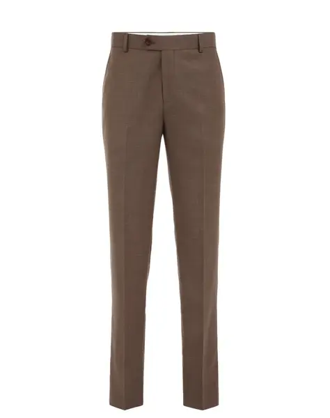 WE Fashion Nohavice  hnedá