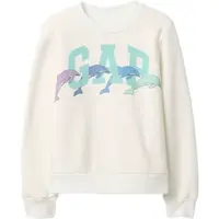 GAP LOGO CREW Dívčí mikina, bílá, velikost