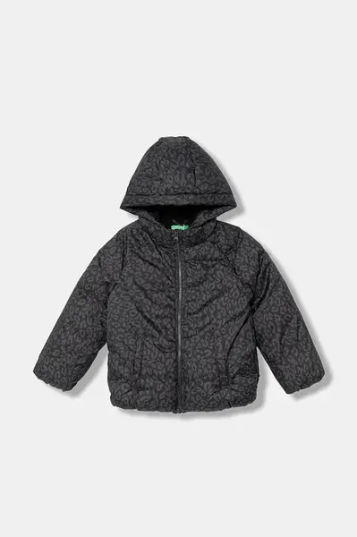 Bunda United Colors of Benetton černá barva, 2TMRCN06X