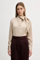 Halenka Sisley dámská, béžová barva, vzorovaná, 5UTBLQ0A4