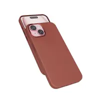 Zadní kožený kryt Epico Mag+pro Apple iPhone 15 Plus, hnědá