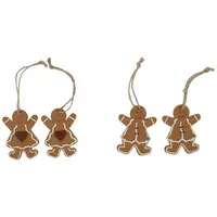 Závěsná dekorace perníček 7.5x5.5cm 2ks mix 47895