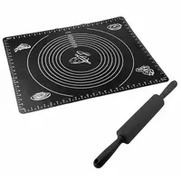 Súprava na cesto - valček + podložka 50x40 cm, čierna