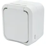 Zásuvka jednoduchá na omítku Aqua Pro IP55 vodotěsná bílá kryt bílý
