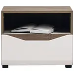 Noční stolek Lionel Li13 dub sonoma/bílá