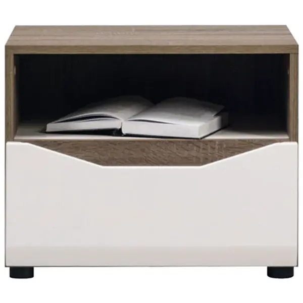 Noční stolek Lionel Li13 dub sonoma/bílá