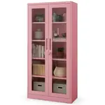 Kovový kancelársky regál Amelia pastelovoružová