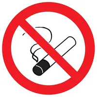 Informačná nálepka – Zákaz fajčenia (symbol) 92x92 mm