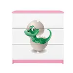 Dětská komoda Babydreams růžová - Dinosaurus