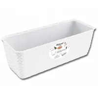 Truhlík samozavlažovací NATURAL plastový 30x13x11cm biely