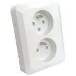Dvojitá zásuvka česká Z/U SILVA white 46138