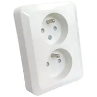 Dvojitá zásuvka česká Z/U SILVA white 46138