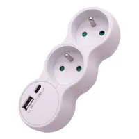 ROZBOČOVAČ 2X2P+Z + USB TYP A+ C 2.4A