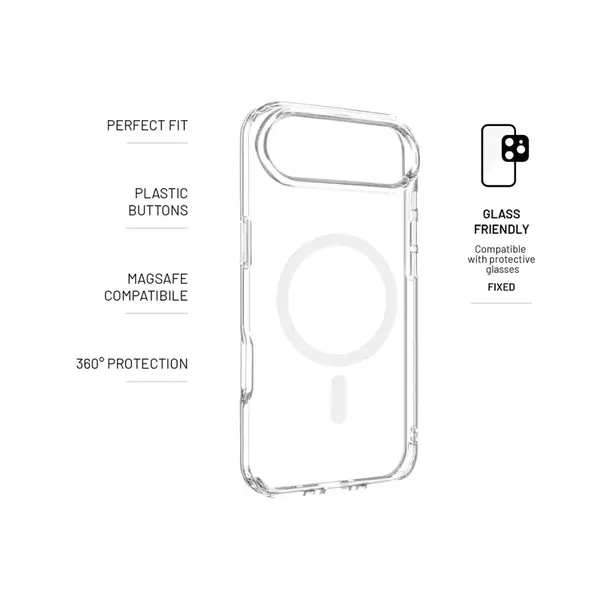 Zadní kryt FIXED MagPure s podporou MagSafe pro Apple iPhone Air, čirá