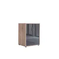 MID.YOU SKŘÍŇ NA ŠANONY, Sonoma dub, vysoce lesklá antracitová, 54/74/50 cm