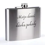 Kovová placatka Moje denní dávka pohody 1000 ml