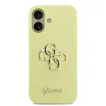 Zadní kryt Guess Liquid Silicone 4G Metal Logo pro Apple iPhone 17, žlutá