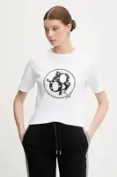 Bavlněné tričko Joop! dámské, bílá barva, 30100822