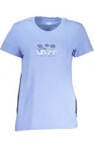 LEVI&#39;S LIGHT BLUE WOMEN&#39;S SHORT SLEEVE T-SHIRT