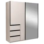 MID.YOU ŠATNÍ SKŘÍŇ S POSUVNÝMI DVEŘM, kašmírová, 175/210/61,5 cm