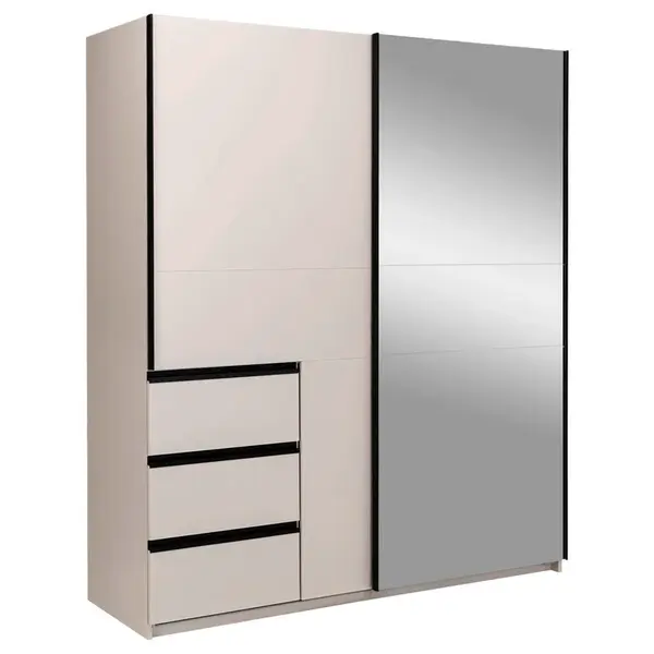 MID.YOU ŠATNÍ SKŘÍŇ S POSUVNÝMI DVEŘM, kašmírová, 175/210/61,5 cm