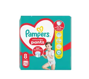 Pampers Pants vel. 8 Jumbo Pack 17+ kg plenkové kalhotky 32 ks