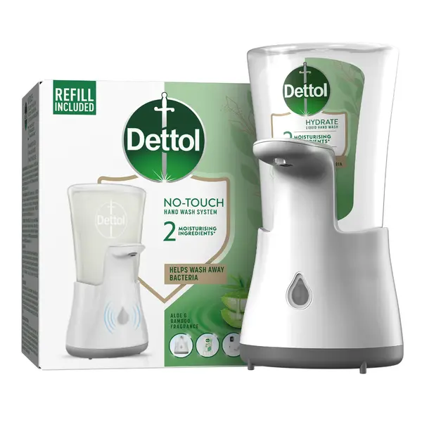Dettol Bezdotykový dávkovač mýdla Jemná aloe 250 ml