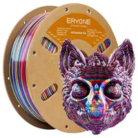 ERYONE Silk Twist Rainbow PLA Filament 1kg - Psychedelic (Red&Yellow&Blue)