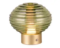 LED stolní lampa nabíjecí Earl 14 cm, zelené sklo