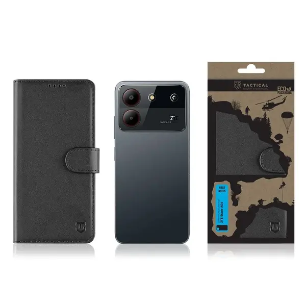 Flipové pouzdro Tactical Field Notes pro ZTE Blade A54, černá