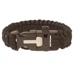 Yate HIGHLANDER Paracord Náramek černá Křesadlo, píšťalka