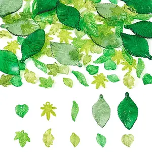 96Pcs 8 Styles Plastic Pendants