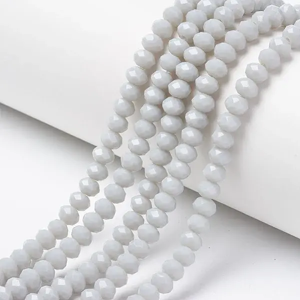 Opaque Solid Color Glass Beads Strands
