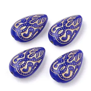 Teardrop Plating Acrylic Beads