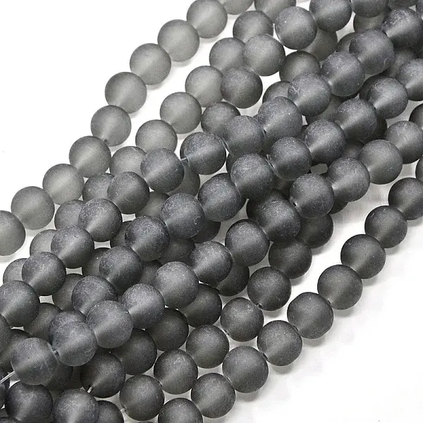 Baking Paint Transparent Glass Bead Strands