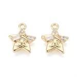 Brass Micro Pave Cubic Zirconia Charms