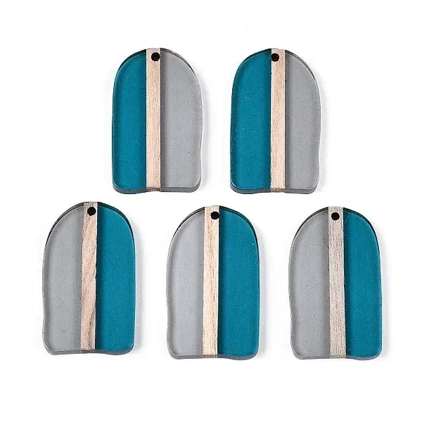 Transparent Resin & Wood Pendants