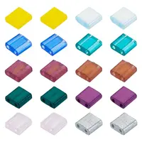200Pcs 10 Styles 2-Hole Mixed Styles Glass Seed Beads