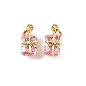 Brass Pave Cubic Zirconia Pendants