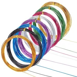 8 Rolls 8 Colors Flat Aluminum Wire