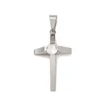 304 Stainless Steel Micro Pave Cubic Zirconia Charms