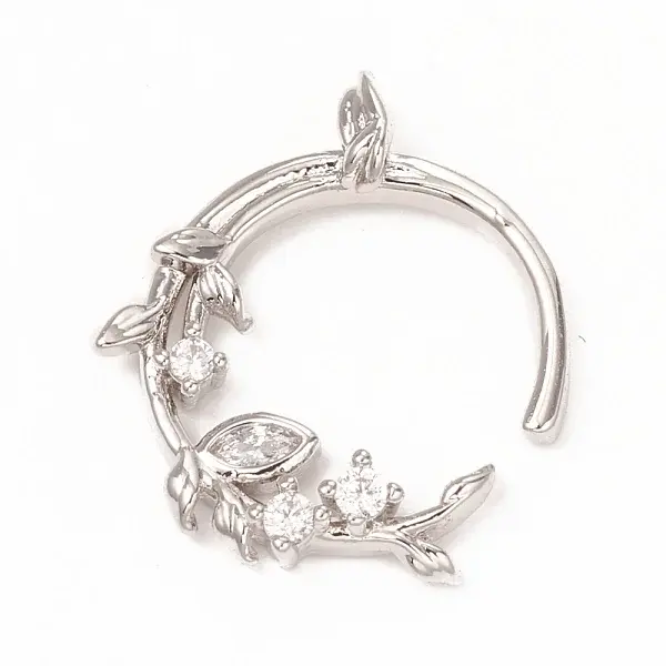 Brass Micro Pave Clear Cubic Zirconia Pendants