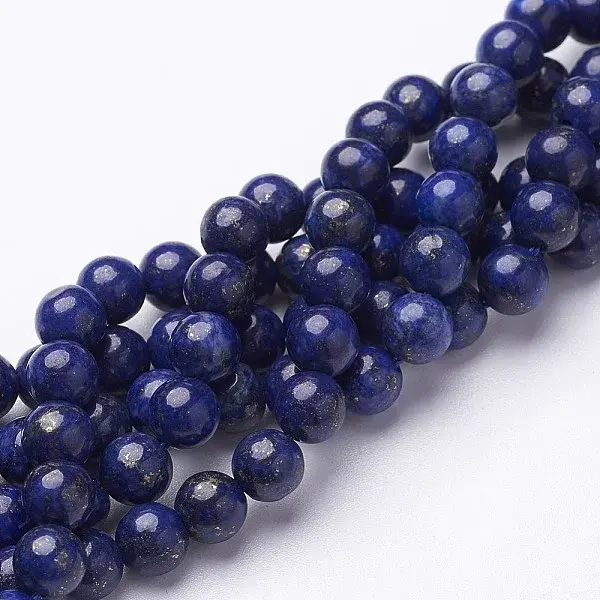 Grade A Round Dyed Natural Lapis Lazuli Beads