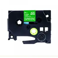 Kompatibilní páska s Brother TZ-755 / TZe-755, 24mm x 8m, bílý tisk / zelený podklad