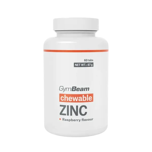 GYMBEAM Chewable Zinek, tablety na cucání malina 60 tablet