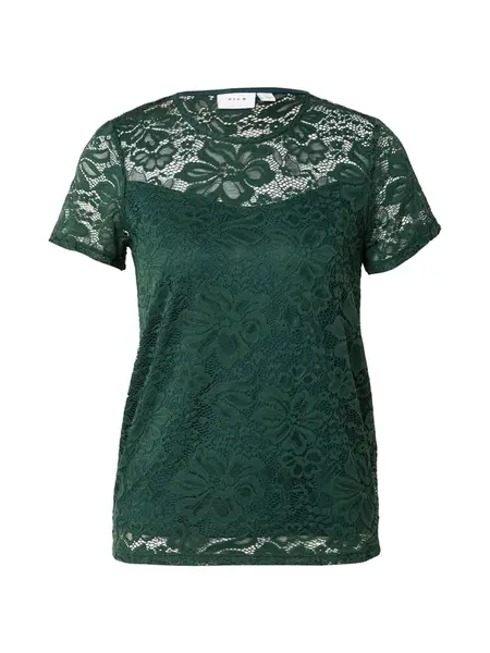 VILA Tričko 'VILISA'  tmavozelená