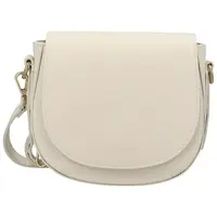 Dámska kožená crossbody kabelka krémová - Delami Vera Pelle Olli